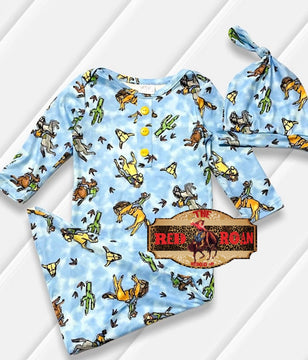 Desert Bronc Infant Gown Set