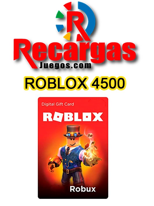 4500 Roblox Balance Recargasjuegos - gift card de 10.000 robux