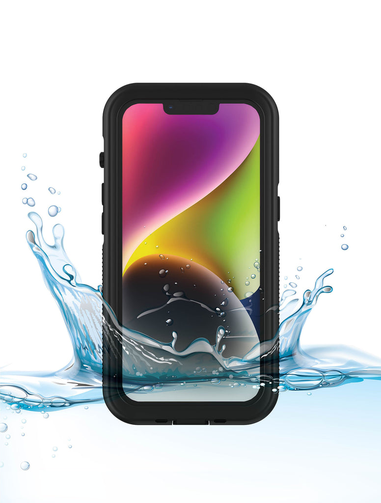 iPhone 14 Pro Max Tidal Waterproof Phone Case - Black/Clear