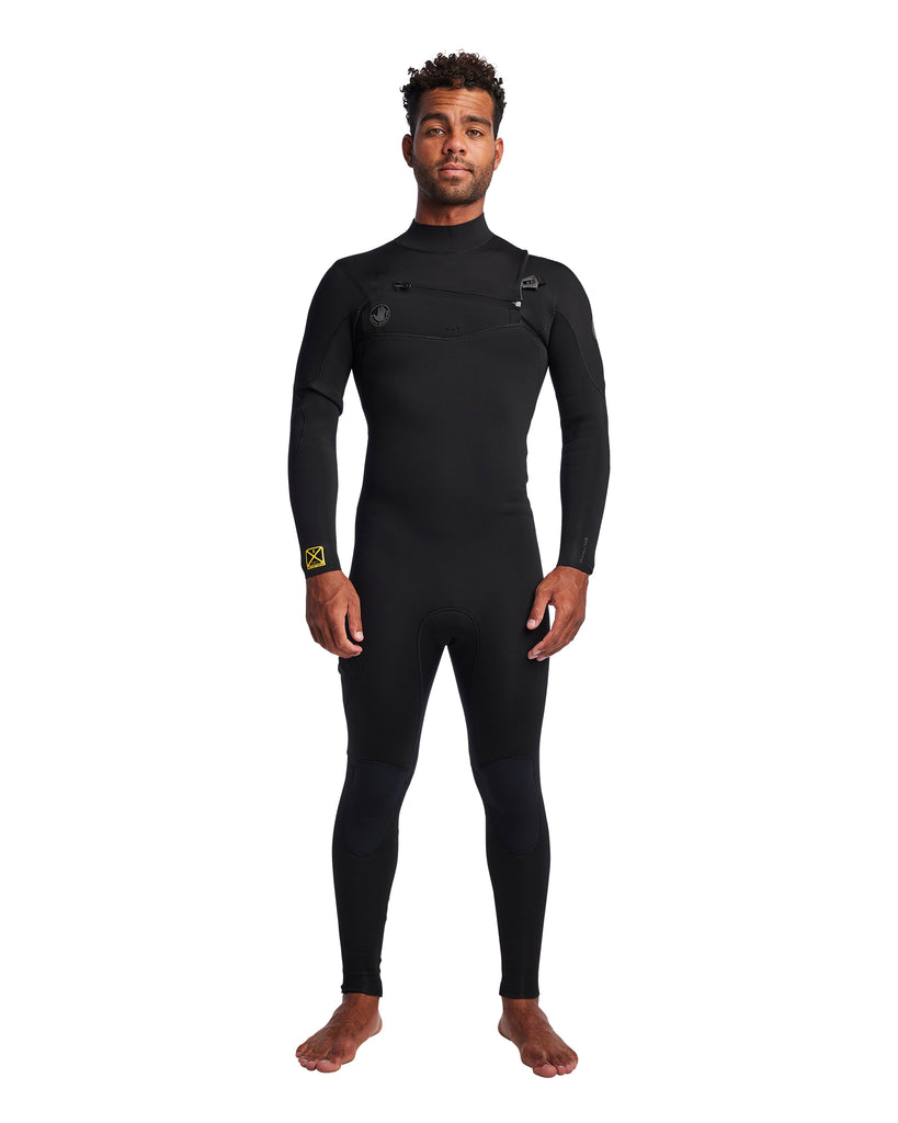 Men's Gold Cell 3/2mm Slant Zip Fullsuit - Black