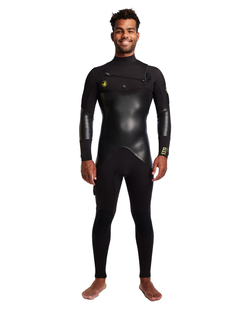 Men's 5370 4/3mm Chest Zip Fullsuit - Black