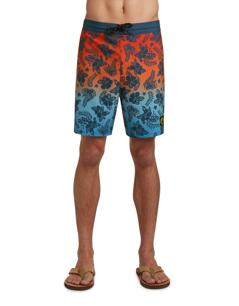 Floaters 19" Comfort Boardshorts - Orange/Navy