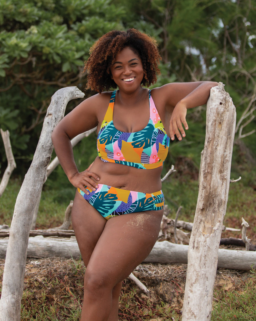 Curacao Amore Plus Size Bikini Top - Multi