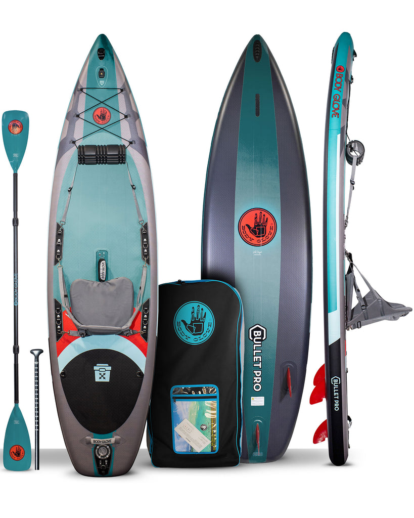 Bullet Pro 10'6" Inflatable Paddle Board - Silver/Teal