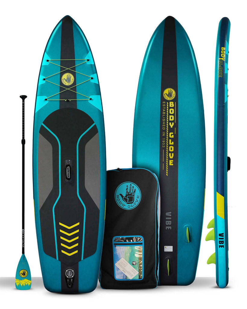 Vibe 10'4" inflatable Paddle Board - Teal/Yellow