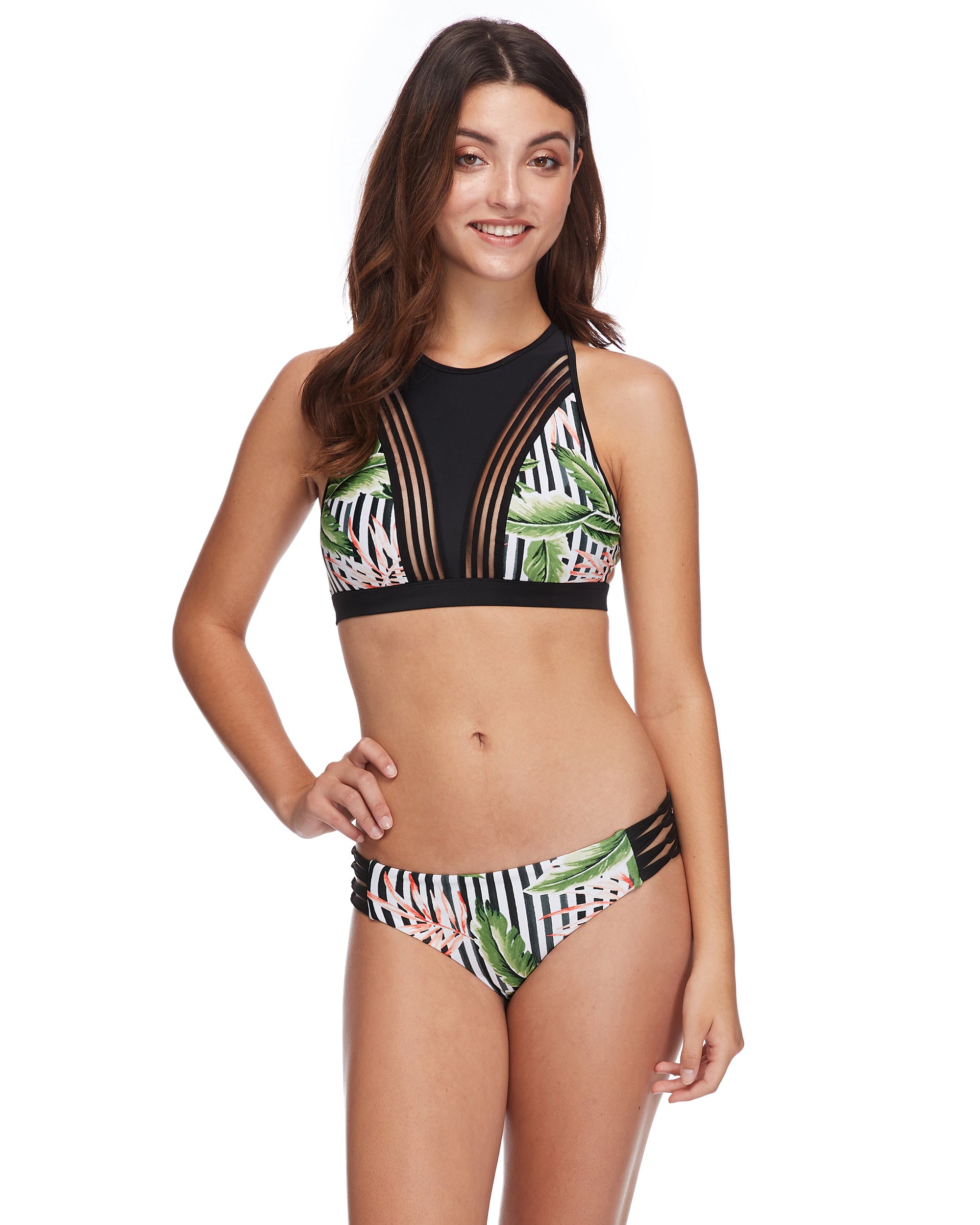 Samoa Penelope Halter Swim Top - Black 