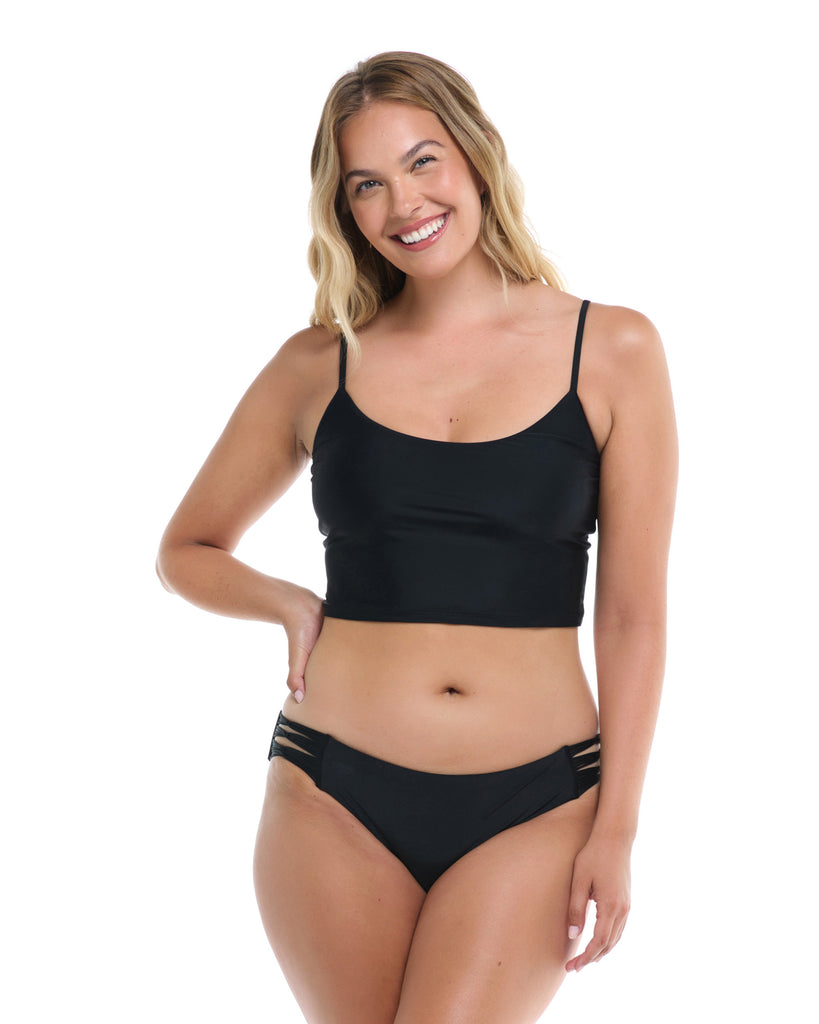 Smoothies Norah Swim Crop Top - Black