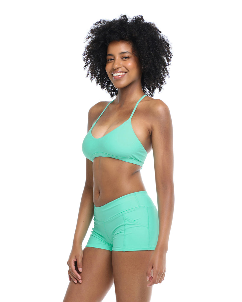 Smoothies Ruth Fixed Triangle Swim Top - Sea Mist