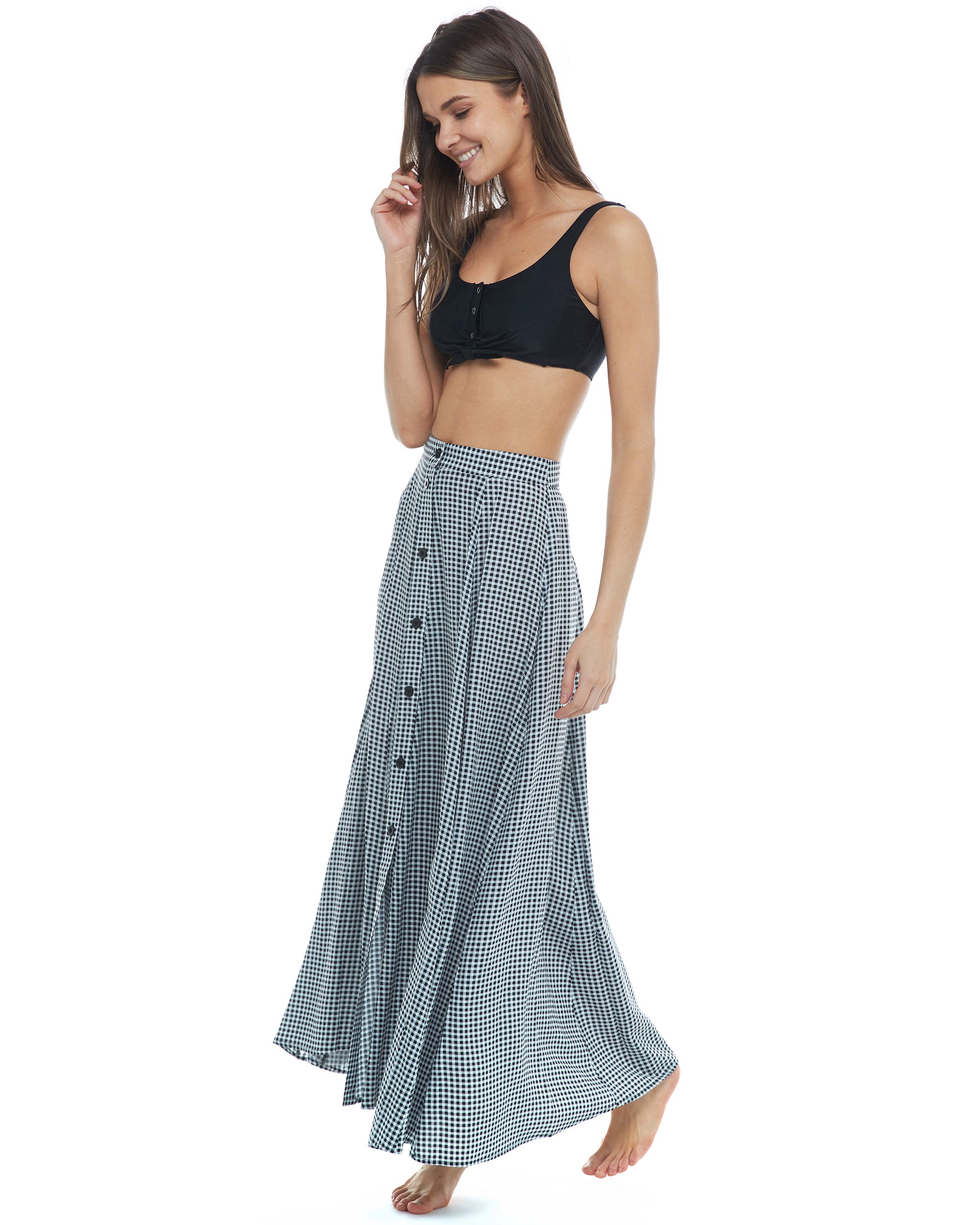 black maxi skirt cover up