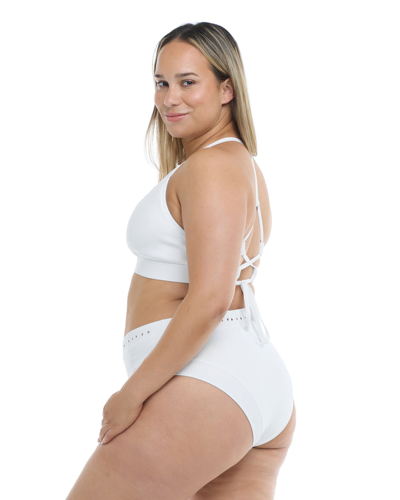 Constellation Marlee Plus Size High-Waist Bikini Bottom - Snow