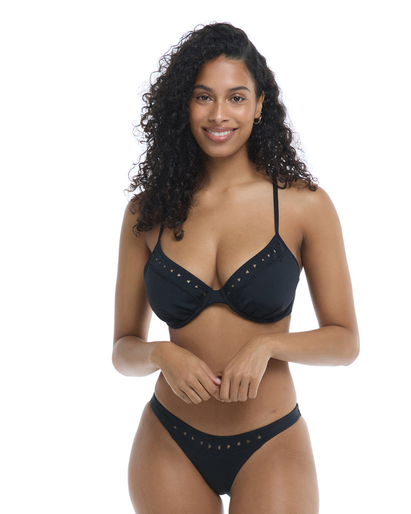 Constellation Solo D-F Cup Bikini Top - Black