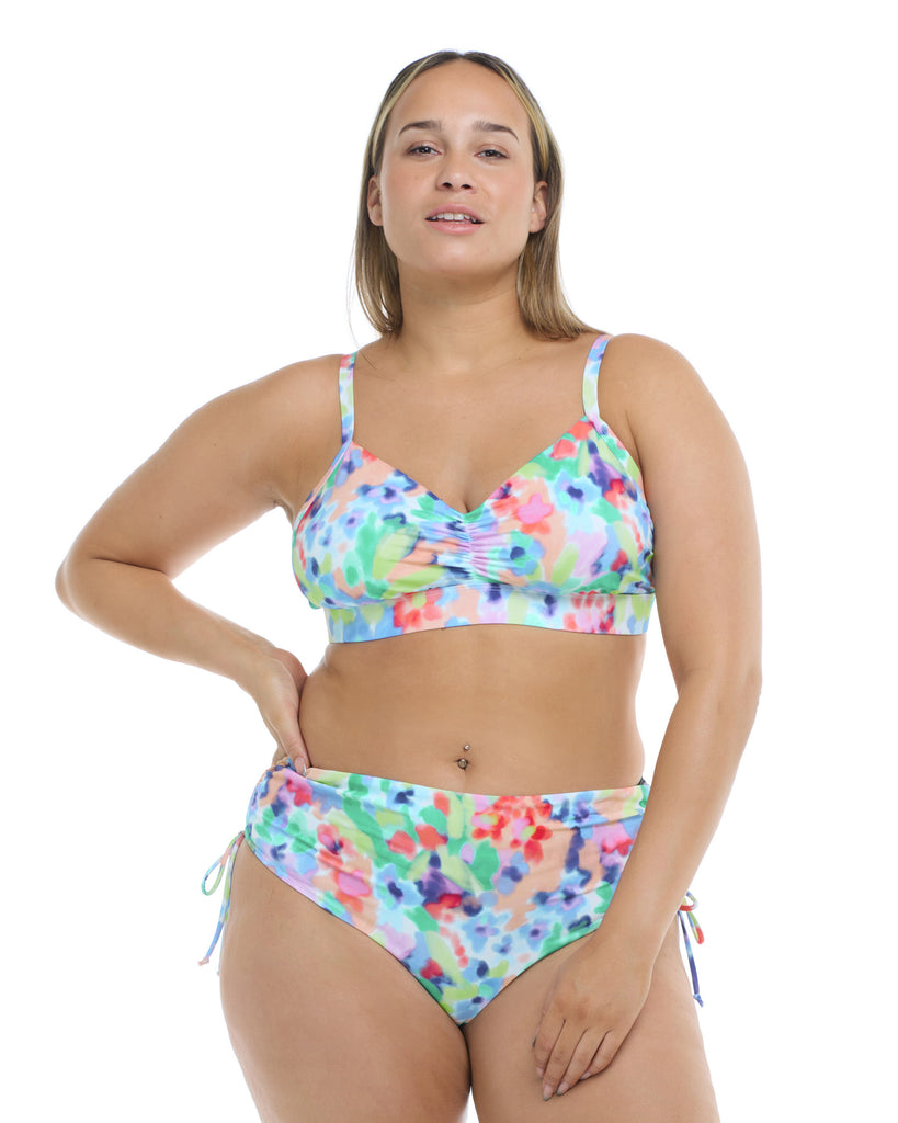 Posy  Drew Plus Size Swim Top - Multi