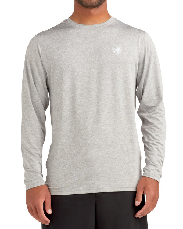 Men's Descanso Long-Sleeve Sun Shirt - Heathered Grey - Body Glove