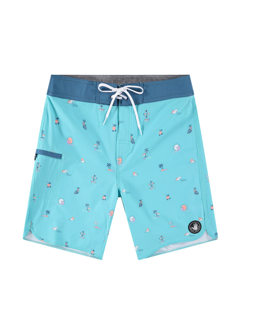 Bocas 19" Boardshort - Aqua