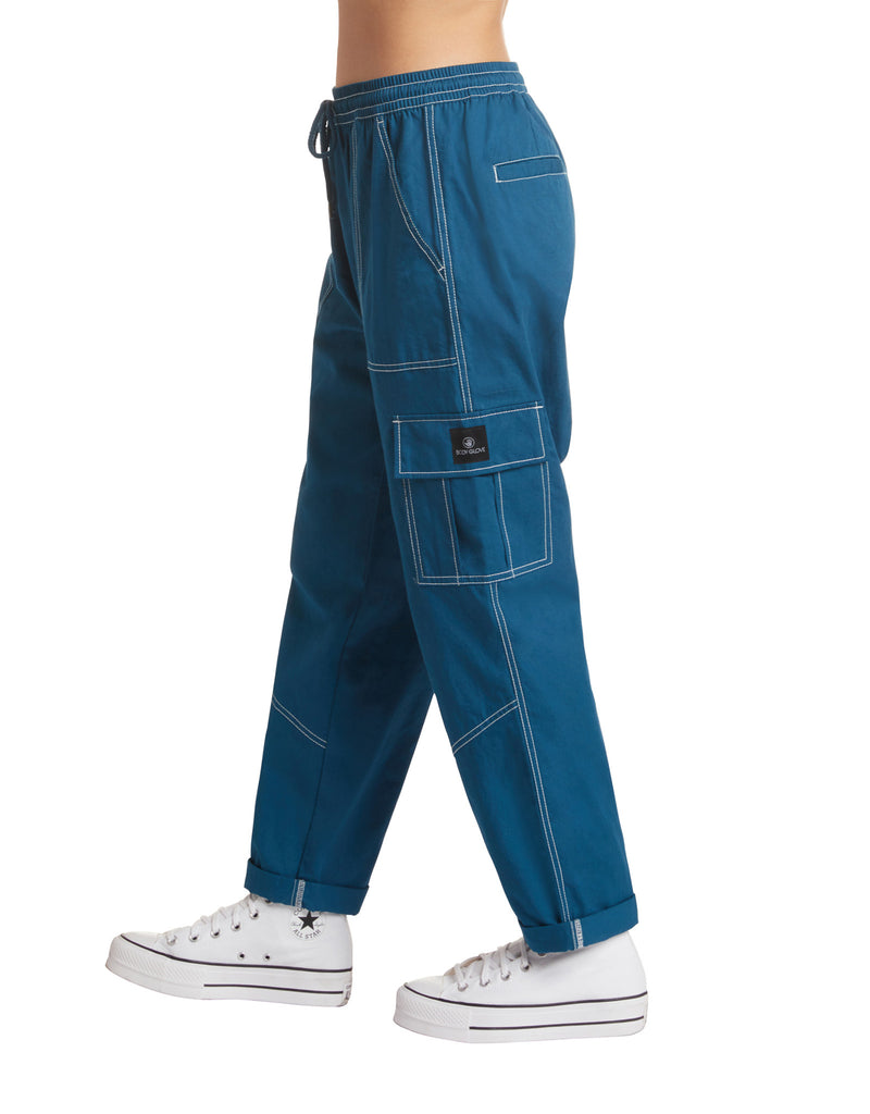 Camelia Mid-Rise Cargo Pants - Navy