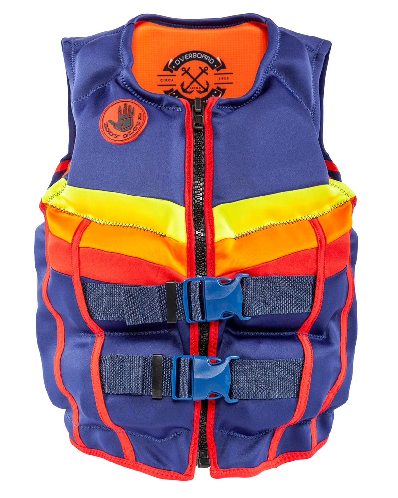 Youth Overboard USCGA + TCA Ride PFD - Navy/Orange