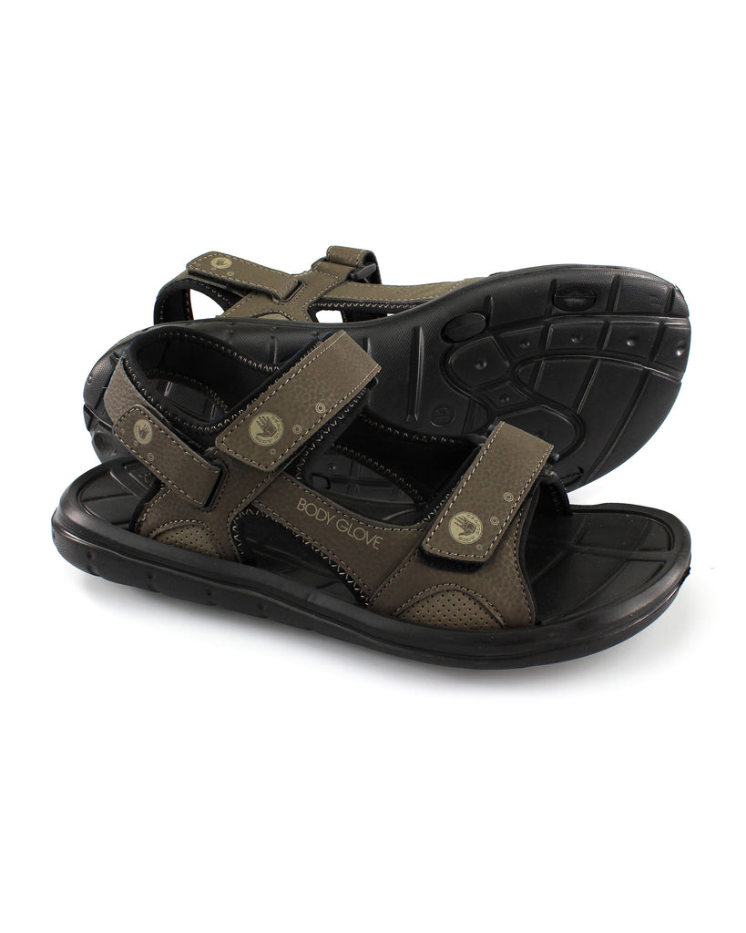Men's Adjustable Trek Sandals - Brown/Brindle