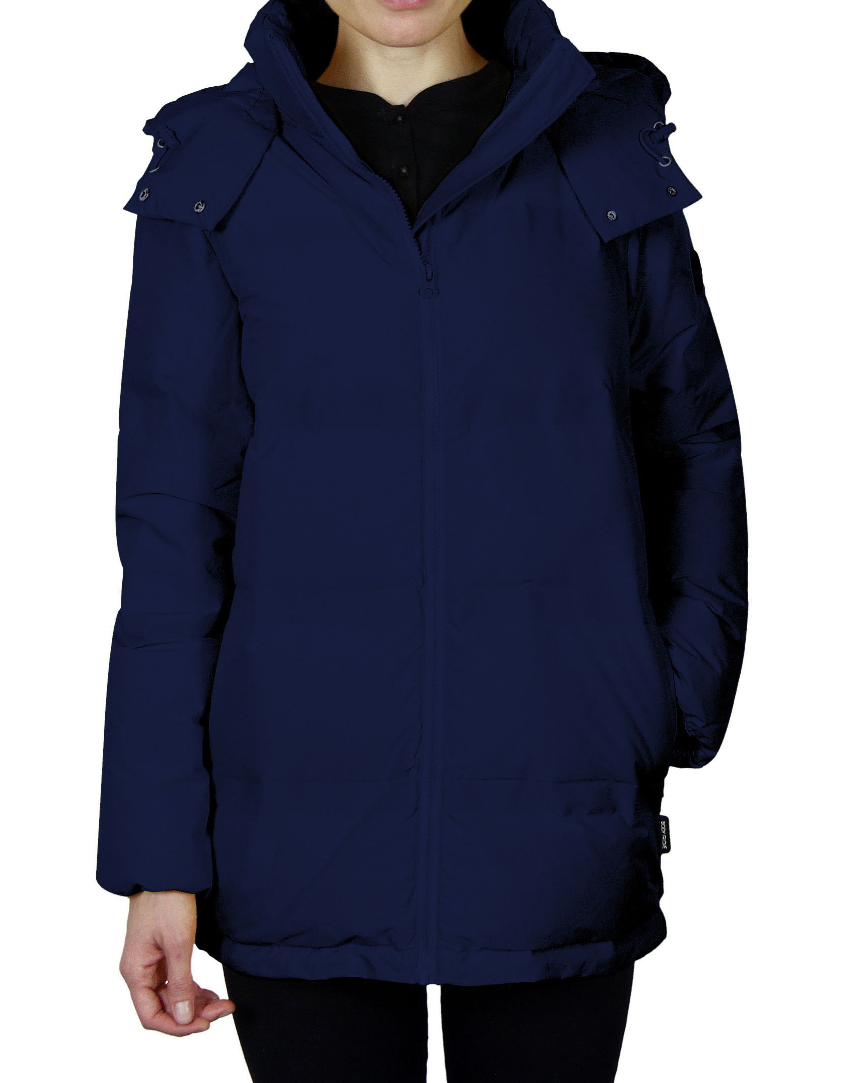 ladies navy down coat