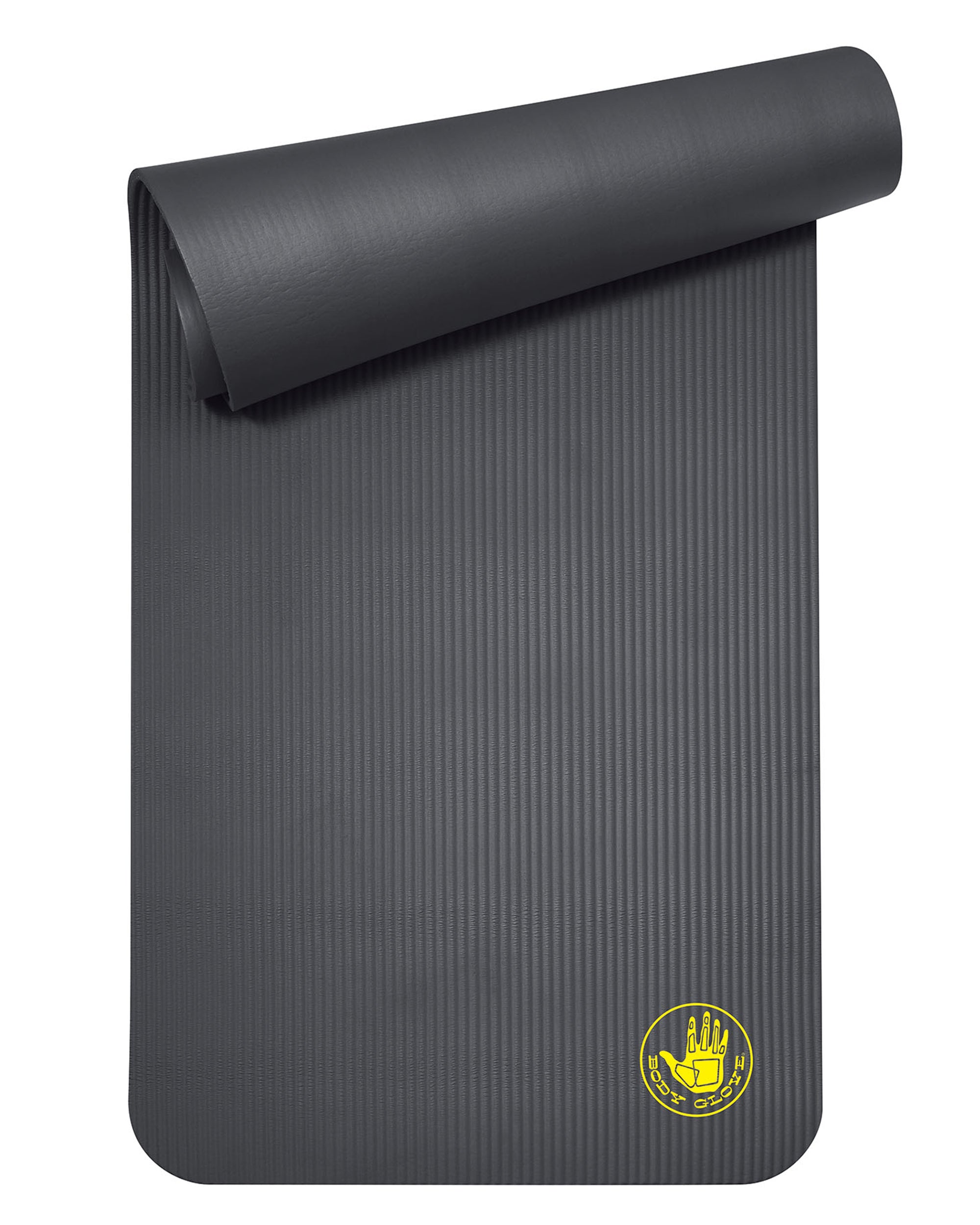 black fitness mat