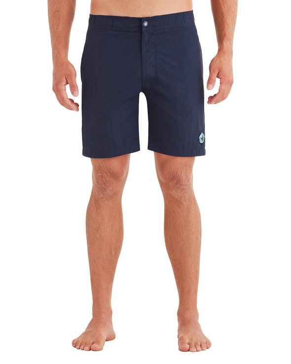 Download Men's Elastic Button-Front Swim Short - Navy - Body Glove