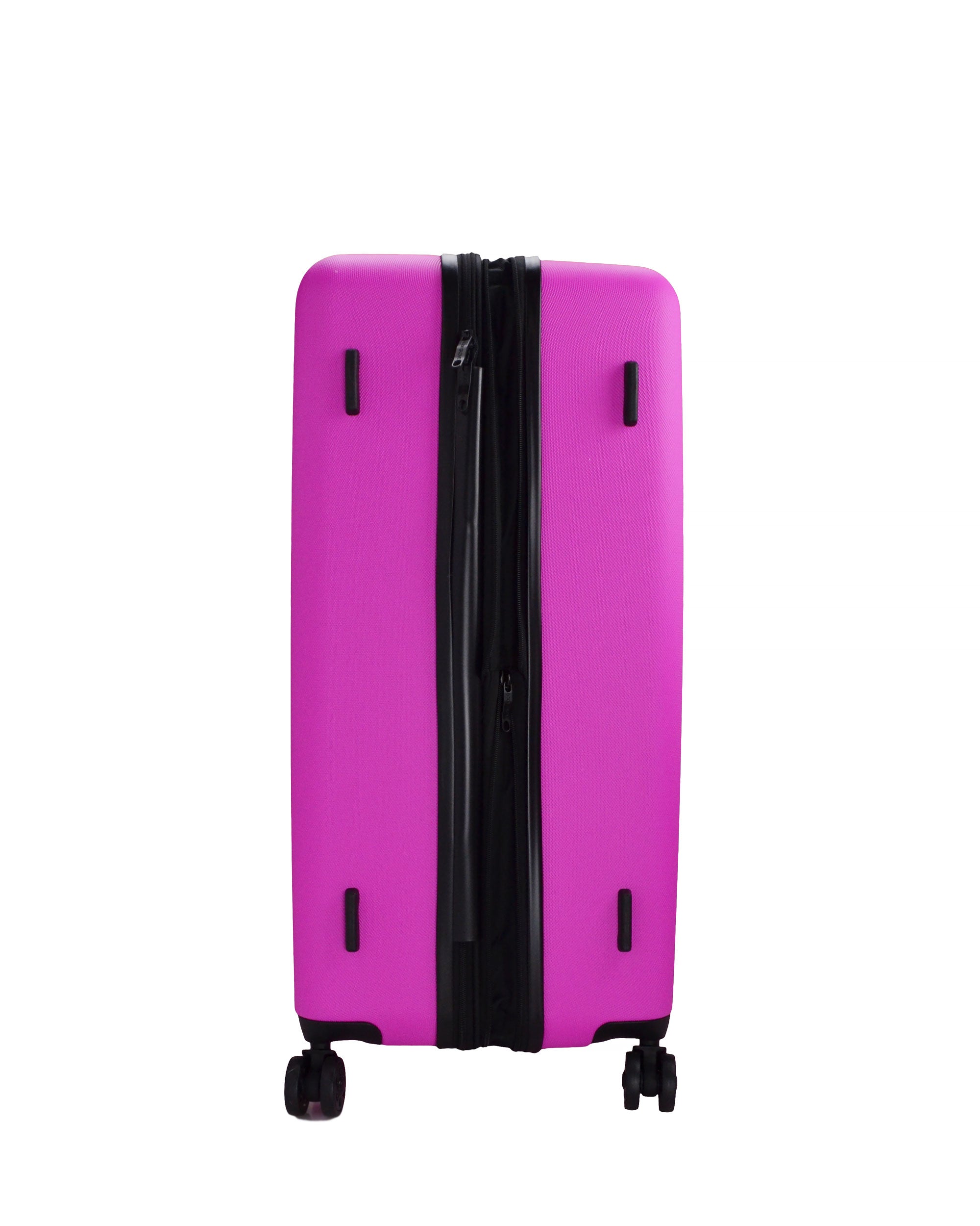 pink hard shell luggage