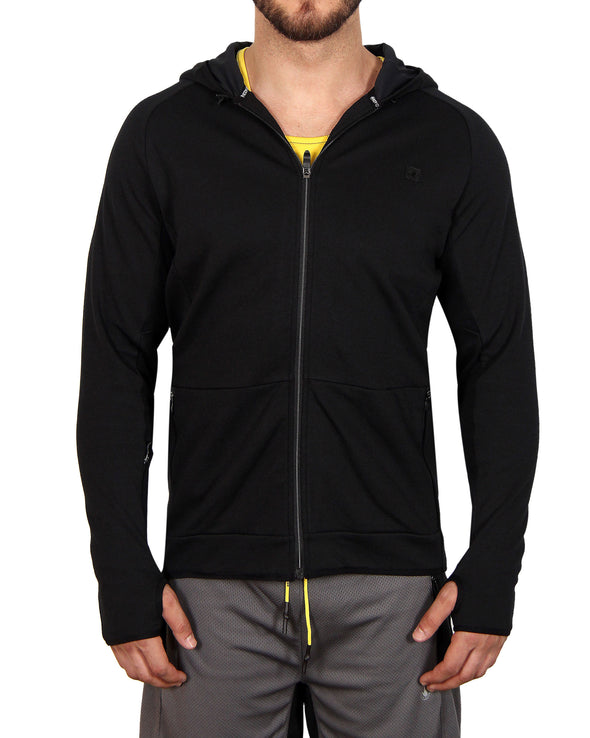 Download Men's Zip-Front Fleece Hoodie - Black - Body Glove