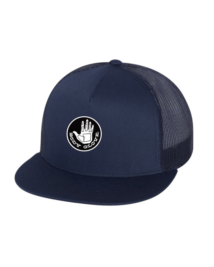Limited-Edition Circle Logo Snapback Trucker Hat - Navy