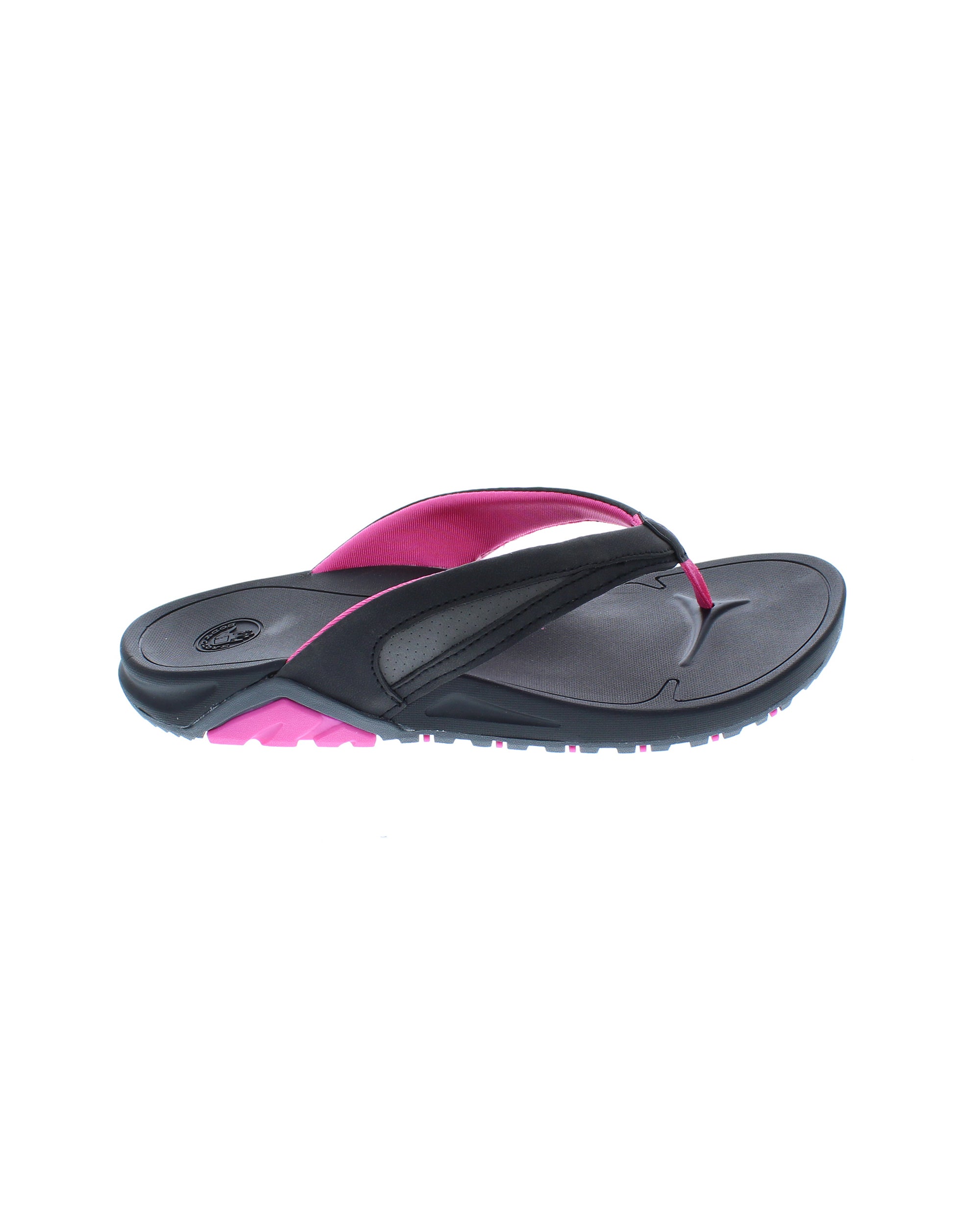 pink and black flip flops