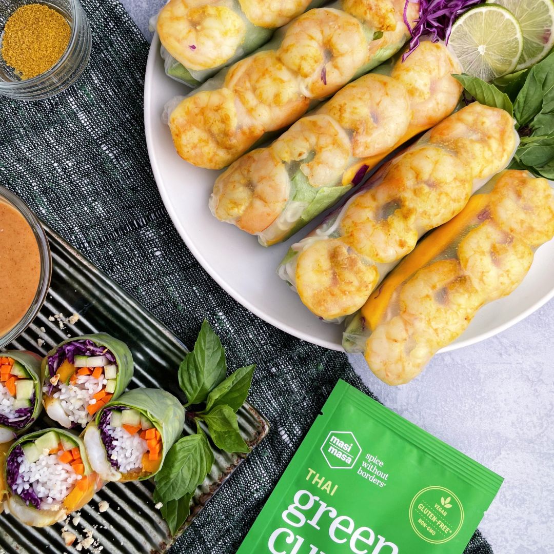 Thai Green Curry Spring Rolls