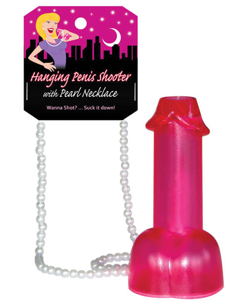 Hanging Penis Shooter W-pearl Necklace - Bossy Pearl