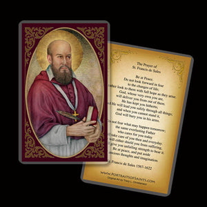St. Francis de Sales Holy Card - Portraits of Saints