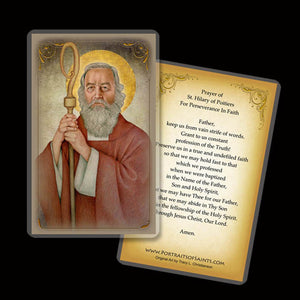 St. Hilary Of Poitiers Holy Card - Portraits Of Saints
