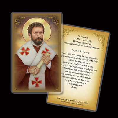 St. Timothy Holy Card - Portraits of Saints