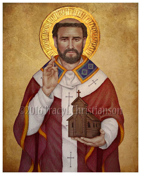 St. Augustine of Canterbury Print - Portraits of Saints