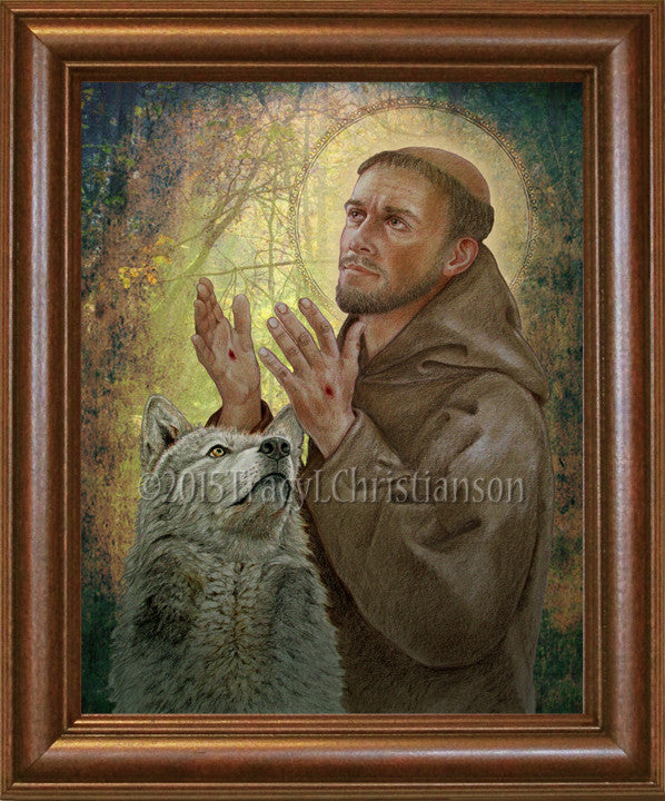 St. Francis of Assisi (B) Framed - Portraits of Saints