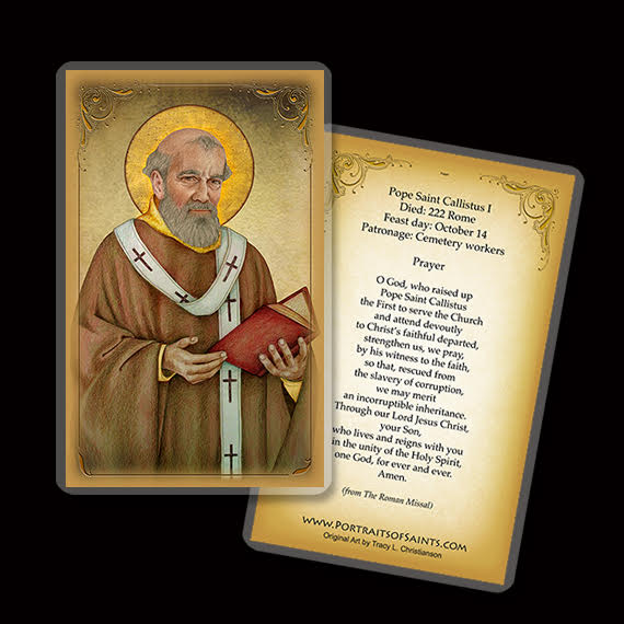 Pope St. Callistus I Holy Card - Portraits of Saints