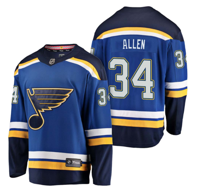 st louis blues jake allen jersey