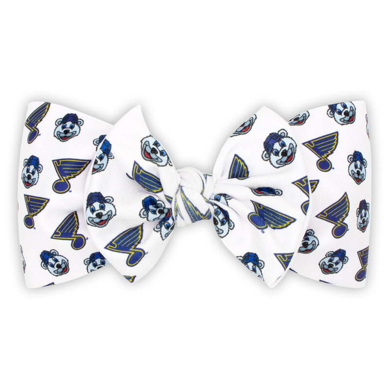 St. Louis Blues Wee Ones Louie & Blue Note Print Nylon Knot Bow – STL Authentics