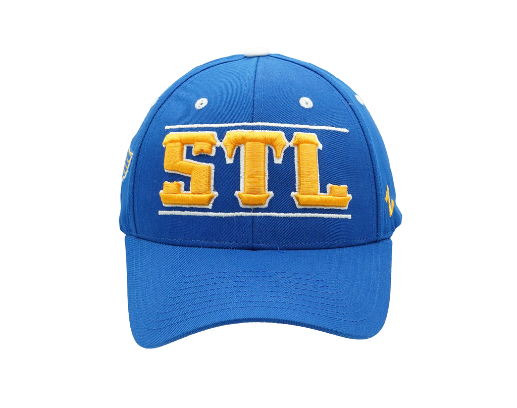 ST. LOUIS BLUES NAMEPLATE ADIDAS MESH STRAPBACK HAT - ROYAL