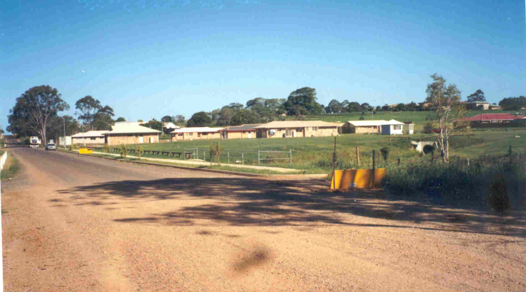 Historic image of Birkdale flower farm with dirt roads