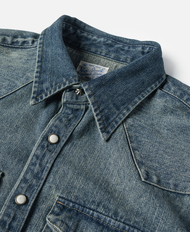 1950s Slub Denim Western Shirt | 10 oz Twill Slub Denim | Bronson