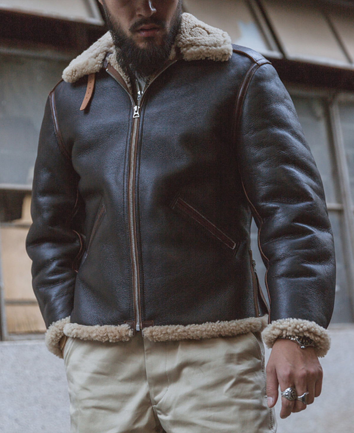 USAAF B-6 Flight Jacket | Leather Flying Bomber Jacket | Bronson