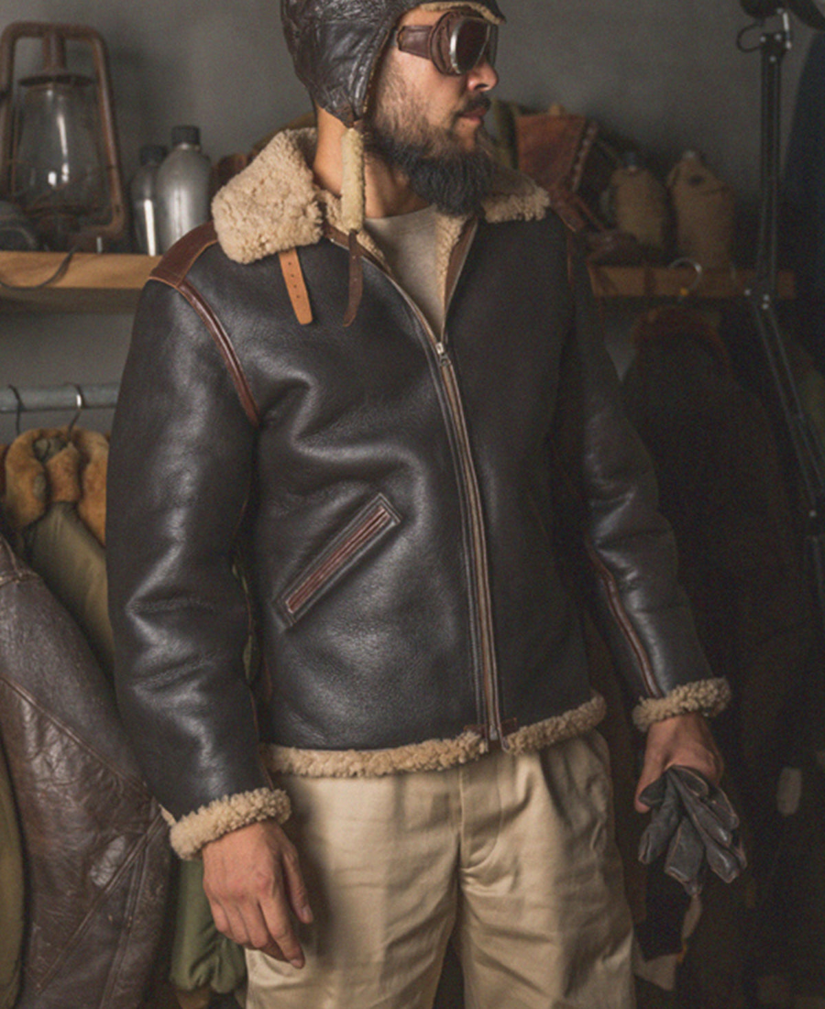 USAAF B-6 Flight Jacket | Leather Flying Bomber Jacket | Bronson