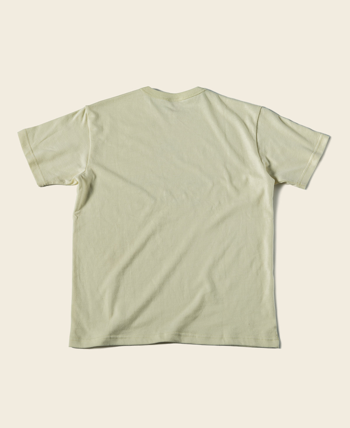 Vintage West Terrace Choir Print Short Sleeve T-Shirt - Pale Yellow