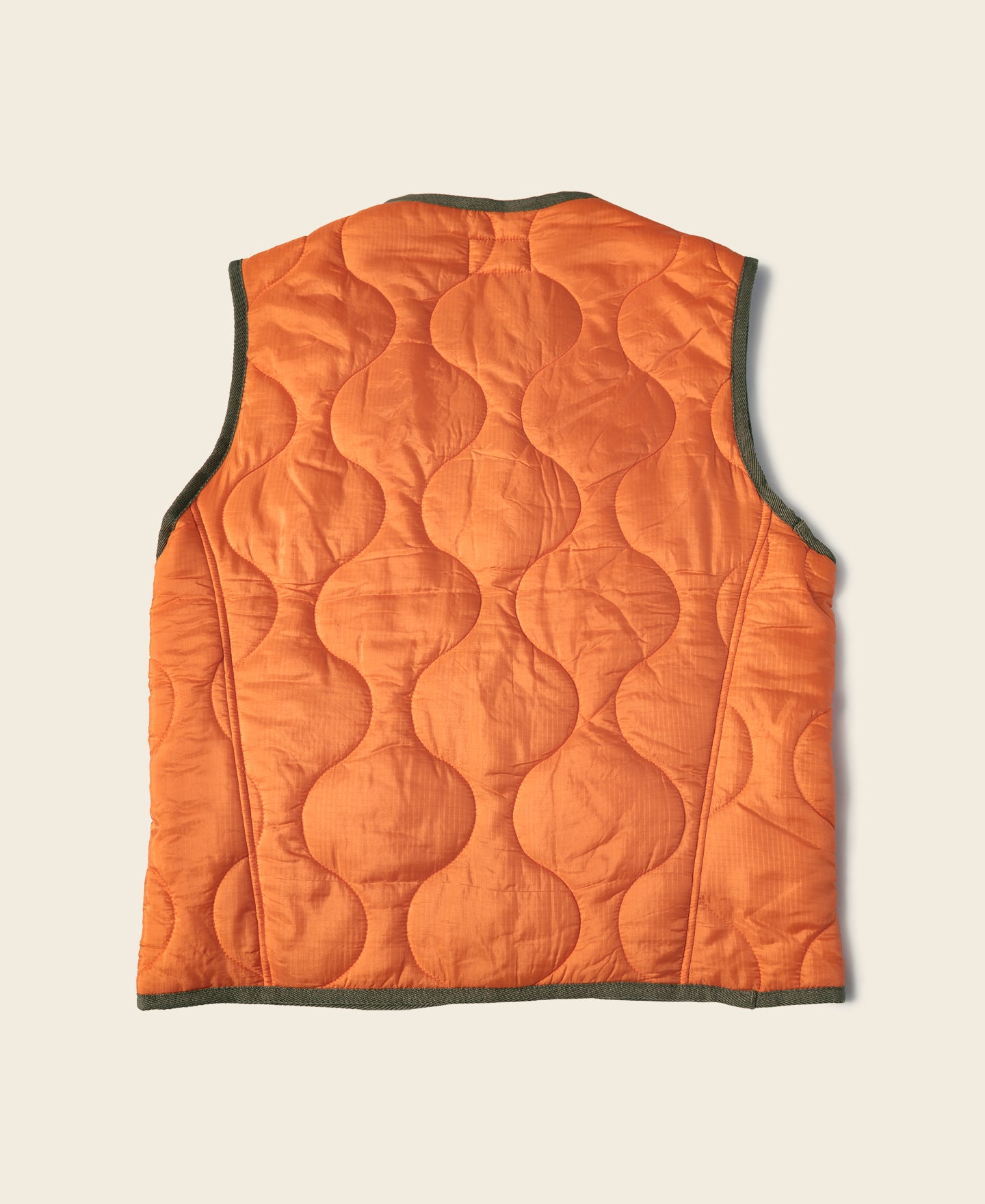 Military Style Quilted Padded Ripstop Nylon Vest - Olive | Bronson