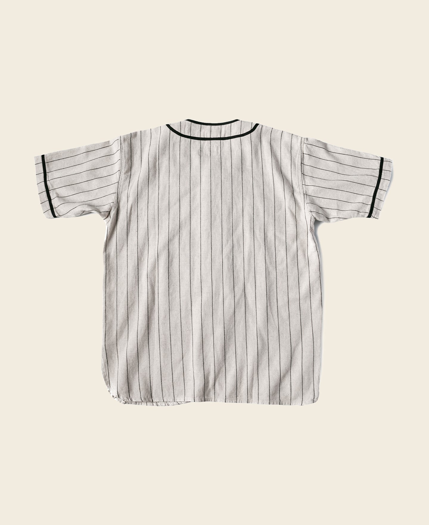 TURBOSUN Bronson Wartime Baseball Jersey Uniform Retro Striped Cotton Linen Men Shirts