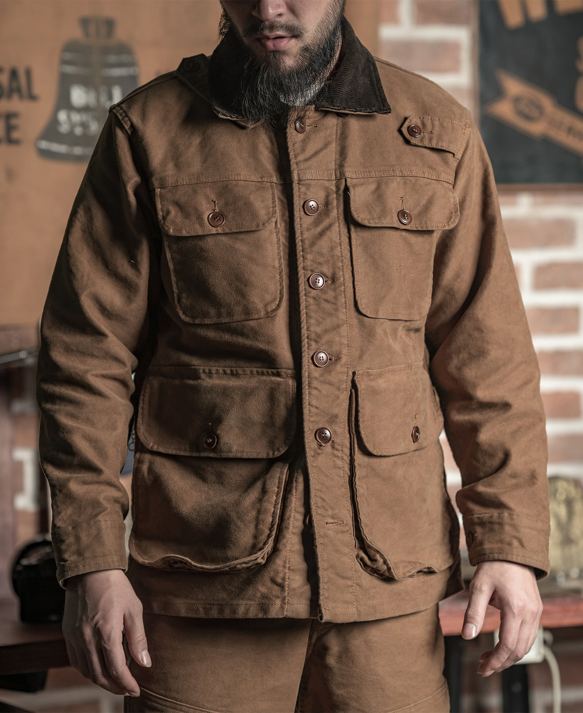 Lot 954 Moleskin Warden Jacket | 13 oz Heavyweight Cotton | Bronson