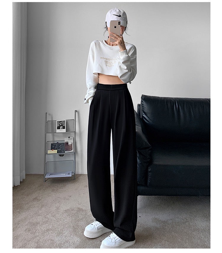 Daily Velcro Waist Belt Loose Trousers