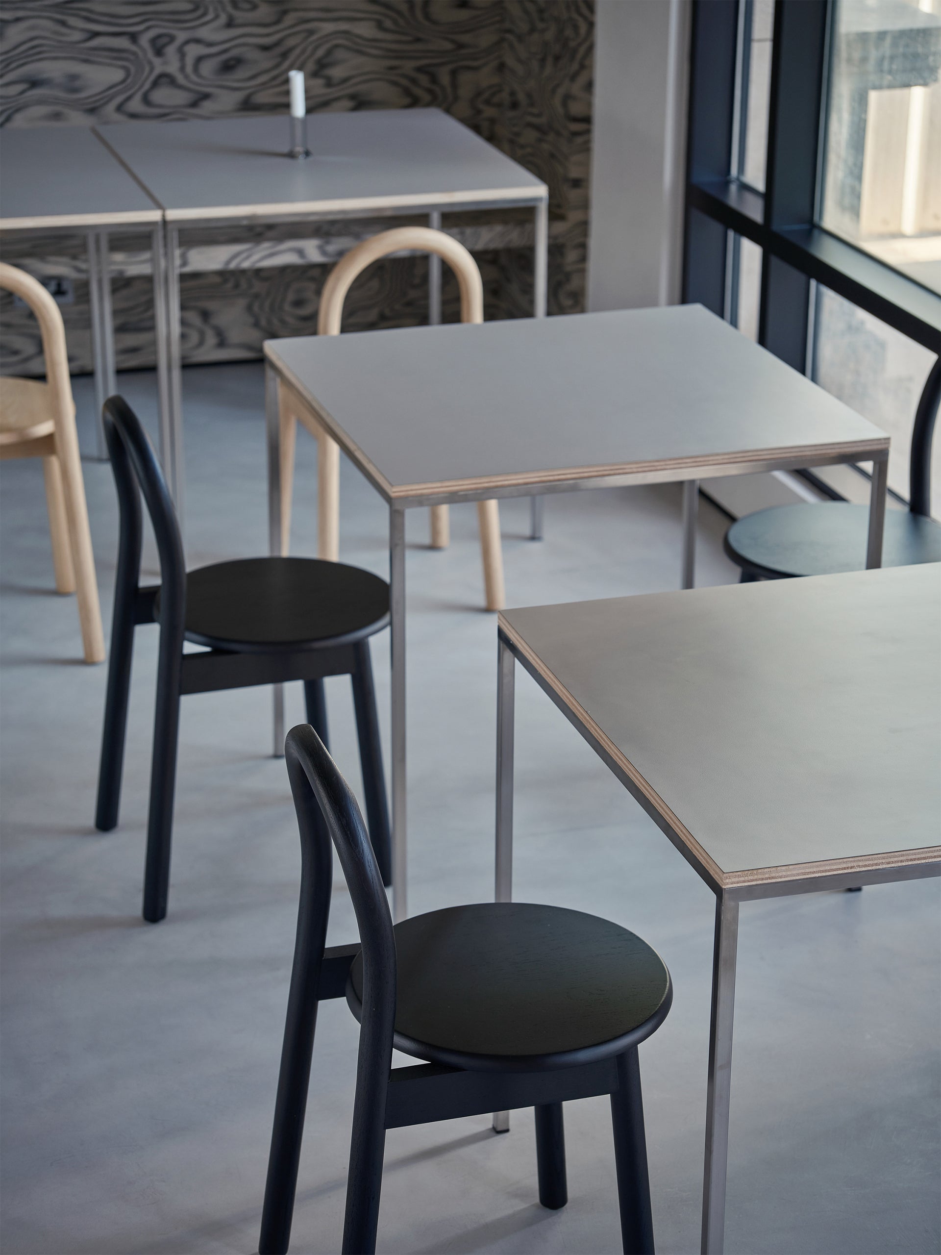 Bobby Timber Stool and Bobby Chair | Ode Eatery by fortytwelve | DesignByThem