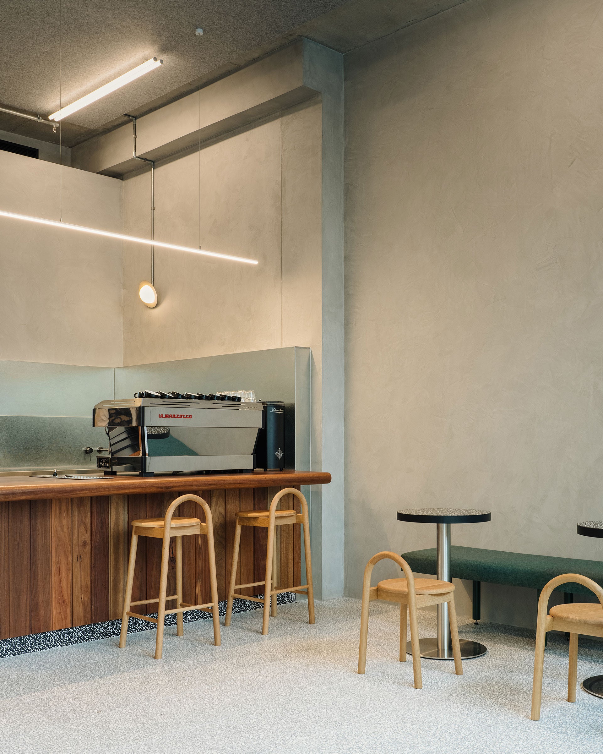 Bobby Timber Stool | Midi Cafe by Sans-Arc Studio | DesignByThem